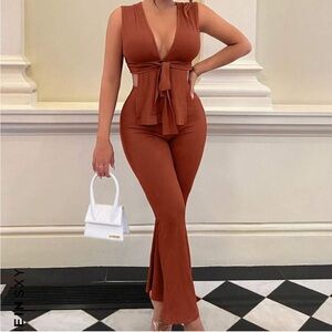 Elegant Rust Jumpsuit